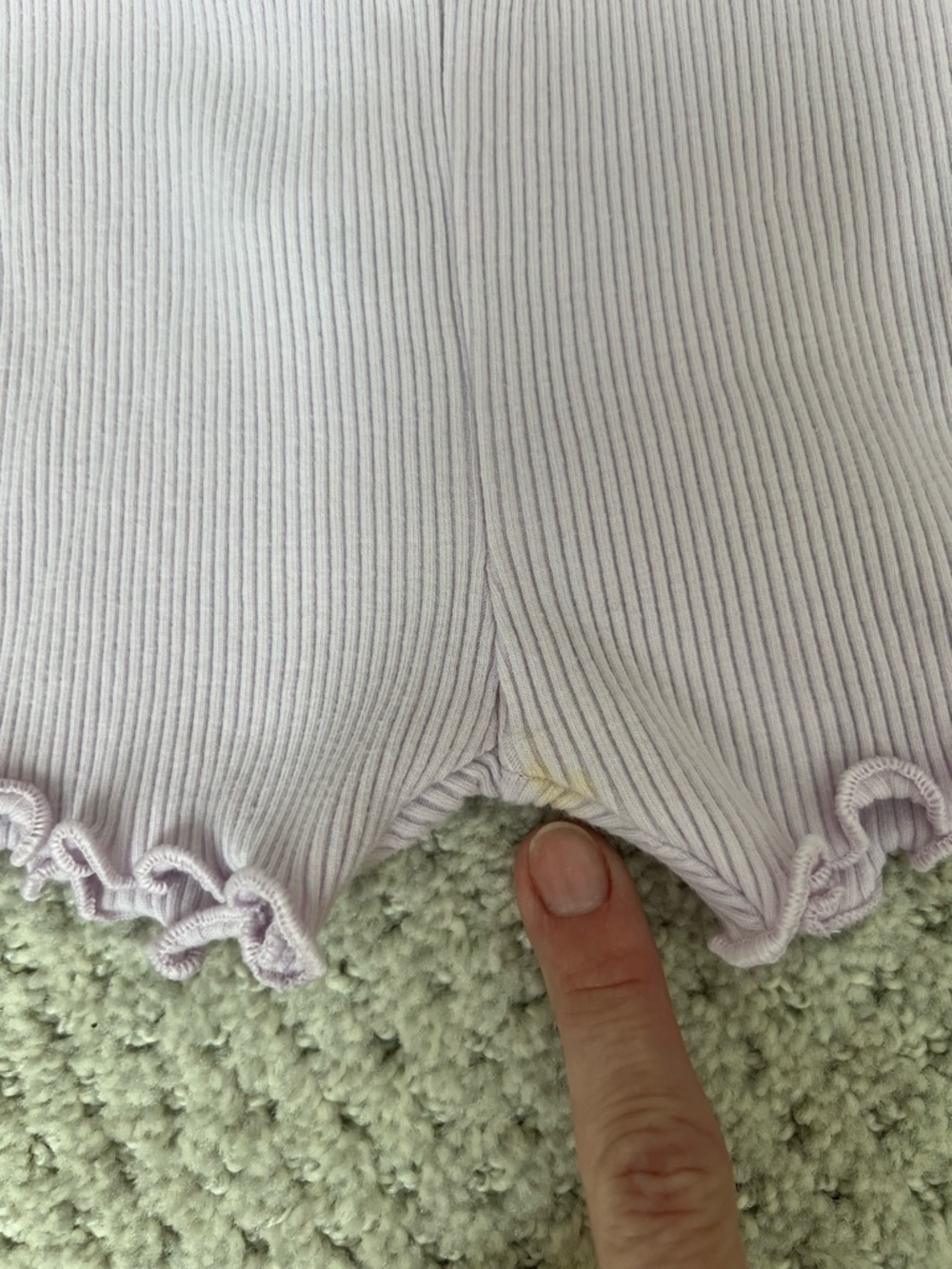 Old Navy Ribbed Lettuce-Edge Biker Shorts 2-Pack - 6-12 Mo - Picture 8 of 10